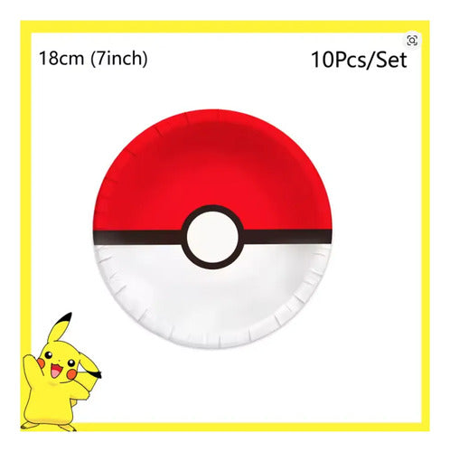 Pokemon Go Pikachu Tema Placas De Papel Decorações Da Festa Cor 7inch Plate 10pcs
