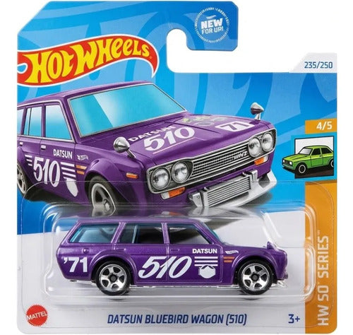 Hot Wheels 2023 Datsun Bluebird Wagon (510) Roxo