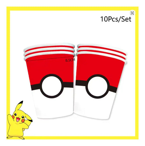 Pokemon Go Pikachu Tema Placas De Papel Decorações Da Festa Copo Pokémon Pokebola Decoração Festa Aniversario