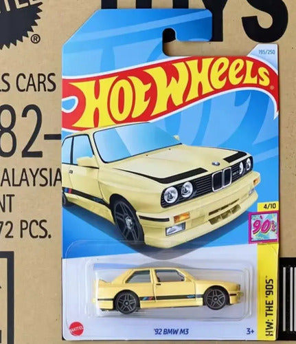 Miniatura Hot Wheels 92 Bmw M3 Coupe The 90's Mattel Amarelo