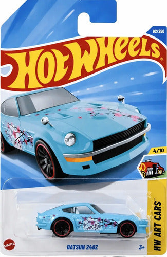 Miniatura Hot Wheels 4/10 Datsun 240z 62/250 Jjb80-n7c5 Azul-celeste