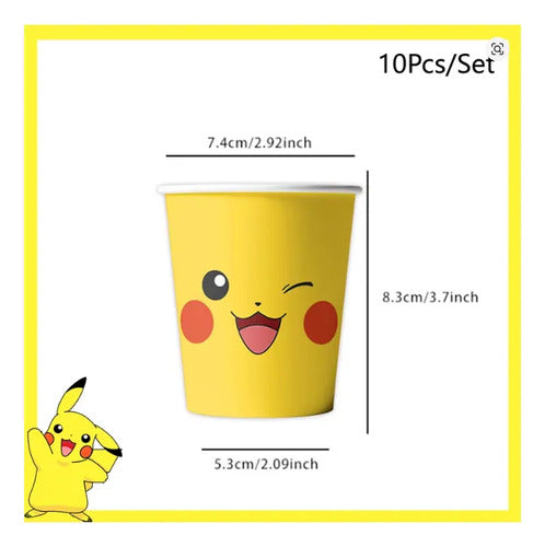 Pokemon Go Pikachu Tema Placas De Papel Decorações Da Festa Copo Pokémon Pikachu Decoração Festa Aniversario
