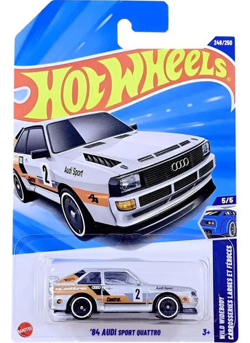 Carrinho Hot Wheels 1:64 - 84 Audi Sport Quattro Branco