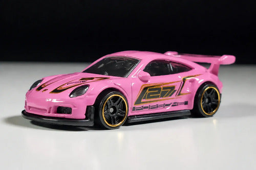 Hot Wheels Miniatura Porsche 911 Gt3 Rs Rosa Mattel Rosa