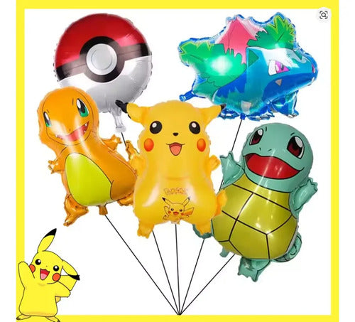 Pokemon Go Pikachu Tema Placas De Papel Decorações Da Festa Kit Balões Pokemon B 5pcs