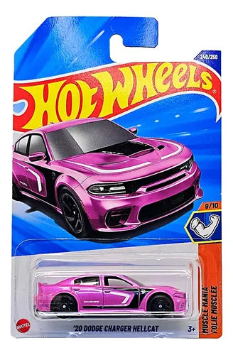 Hot Wheels 20 Dodge Charger Hellcat Pink 240 Mainline 2025 Case N In Rosa