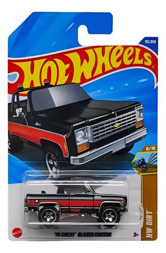 Hot Wheels 75 Chevy Blazer Custom Dirt Miniatura Lote F 2025 Preto