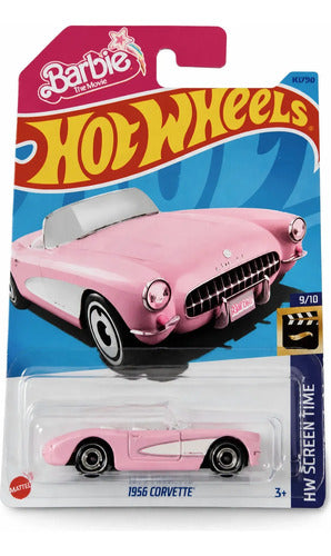Hot Wheels 1956 Corvette Hw Screen Time Barbie Rosa