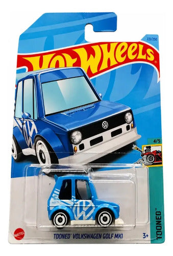 Tooned Vw Golf Mk1 Treasure Hunt T-hunt 2023 Hot Wheels 1/64 Azul