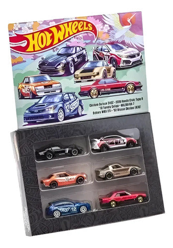 Hot Wheels Collector Multipack Jdm Com 6 Carrinhos - 1/64 Variados